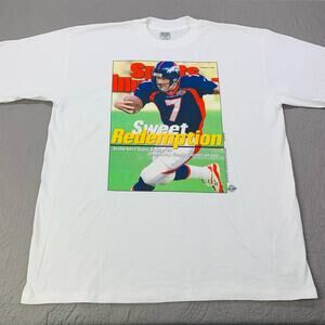 Vintage John Elway Shirt Broncos Super Bowl Sweet Redemption 2XL Silver Mountain